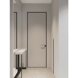 White Color Invisible Wood Door Frameless Consealed Hidden Wooden Secret Doors for House, Villa