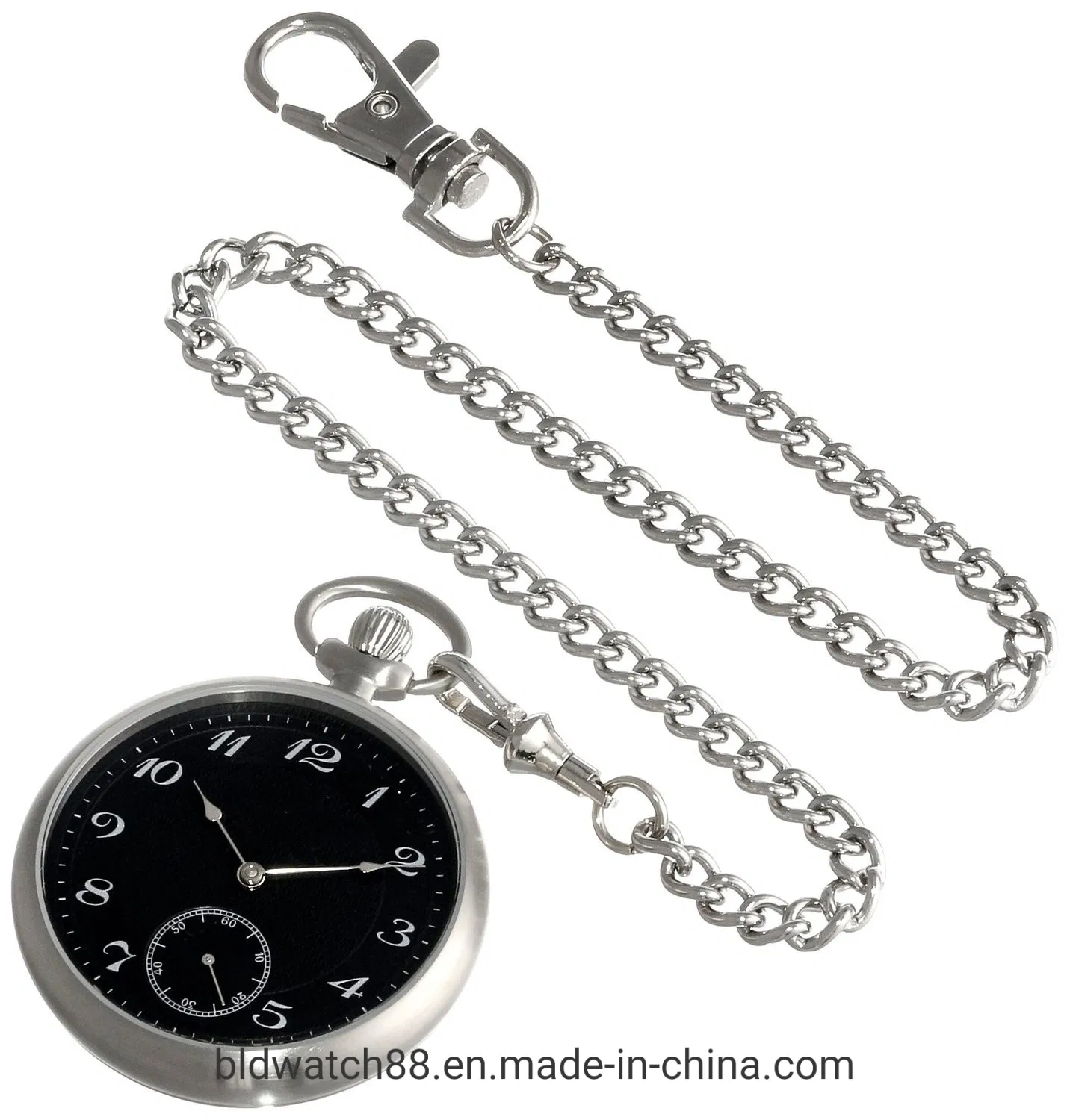 Luxury Stainless Steel Watches Engraved Japan Movement Pocket Watch 1piece
