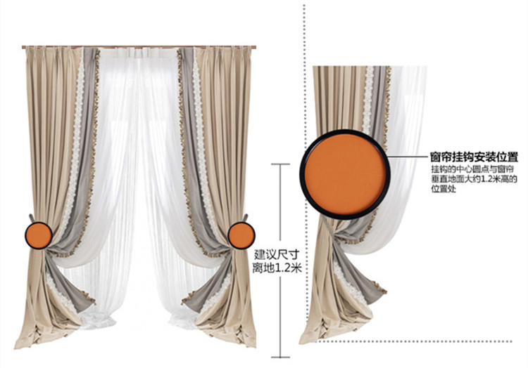 Stylish Curtain Hooks Featuring Luxurious Leather and Metal Accents