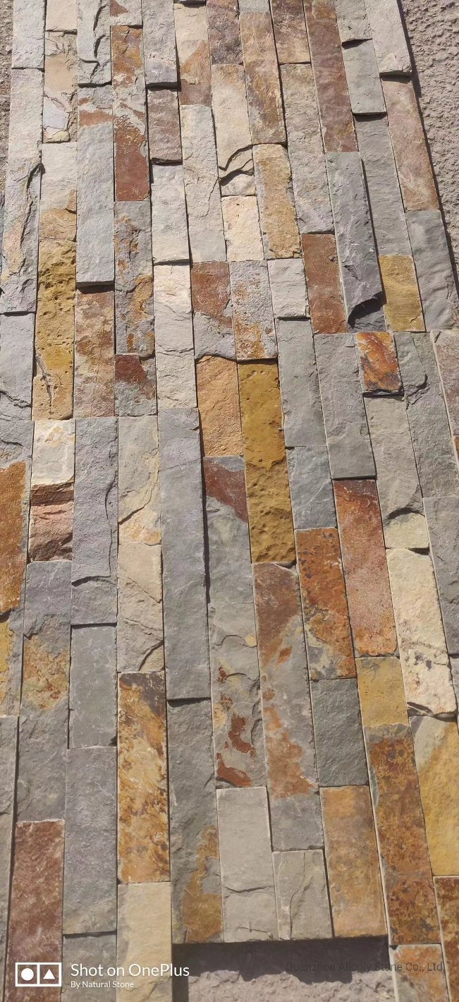 Outdoor Rusty Slate Culture Stacked Stone for Wall Cladding