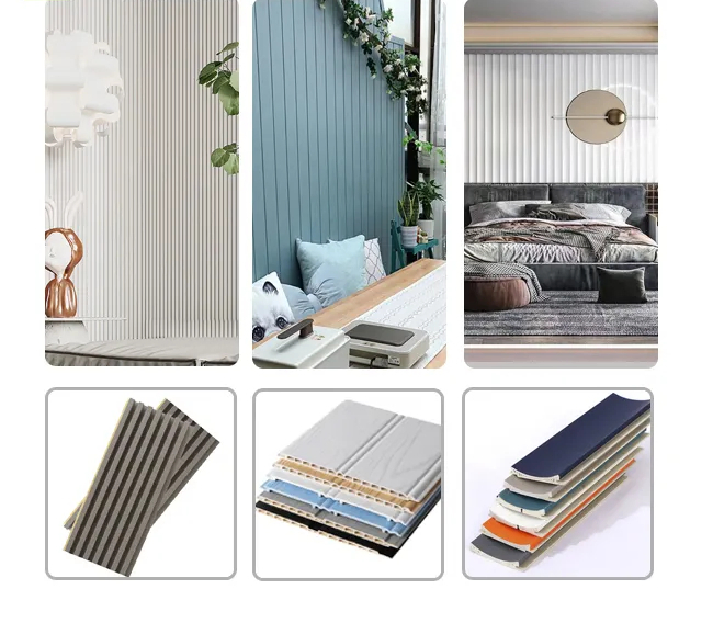 Wood PVC Composite Interior WPC Wall Cladding Fluted Panels