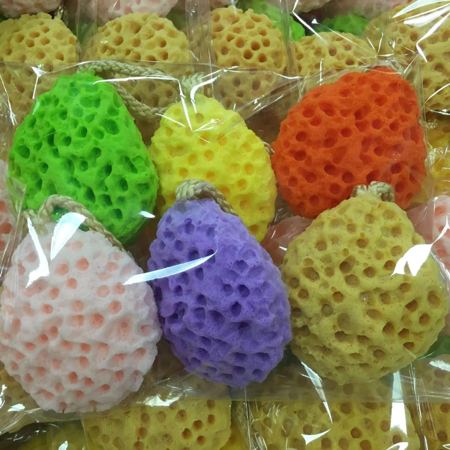 Honeycomb Bath Sponge Rich Foaming Shower Ball Body Scrubbing Sea Sponge