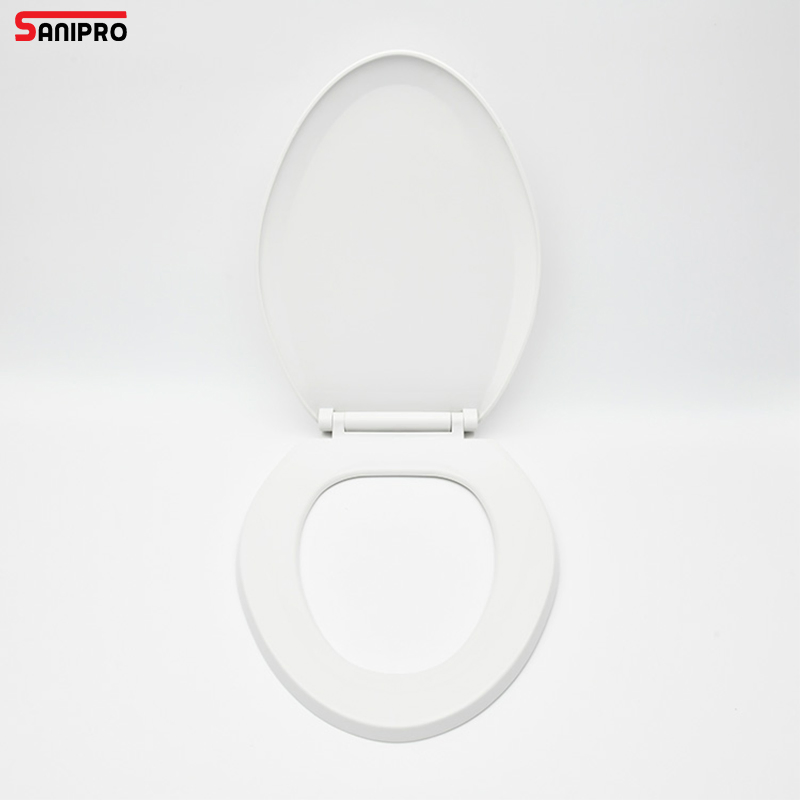 Sanipro High Quality Slow-Close Bathroom Toilet Seats Universal White Plastic PP Toilet Lid