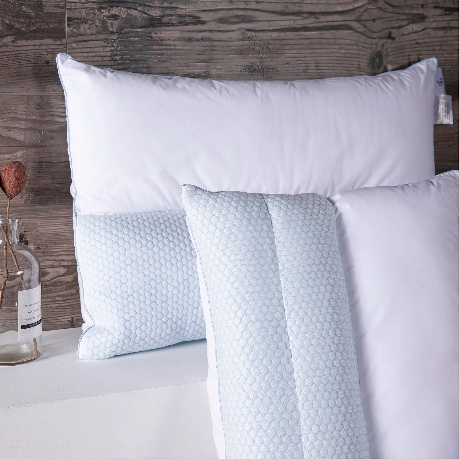 2021 Luxury Cooling Goose Down Fiber Fill Custom Shape Neck Massage Pillow