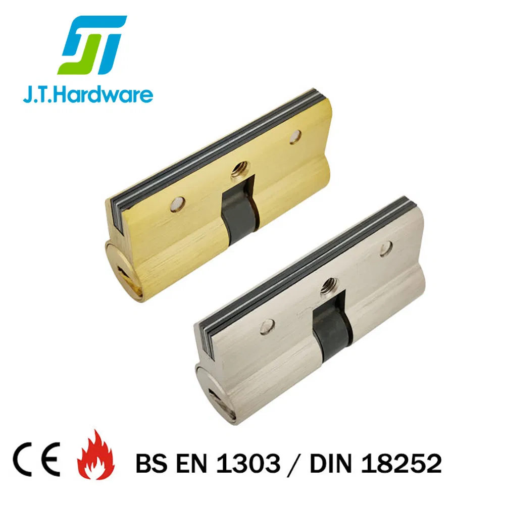 CE Fire Rated European Security System Wooden Door Hardware 12pins Anti Snap Cylinders Double Turn Solid Brass Double Keys Anti Snap Mortise Cylinder Lock