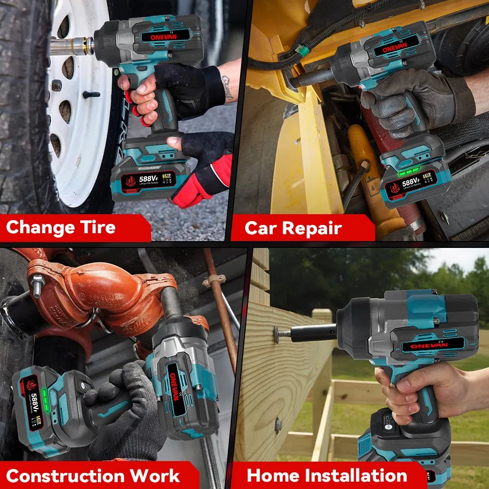 Powerful 1700nm Brushless Electric Impact Wrench for Professionals