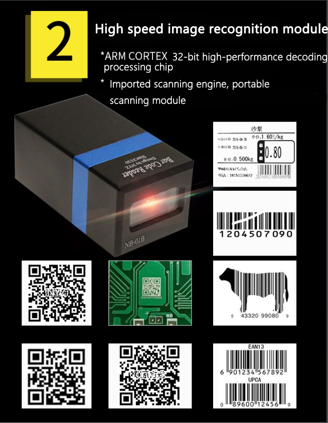 CE Approved Barcode Scanner Handheld Portable Bar Qr Code Industrial Reader