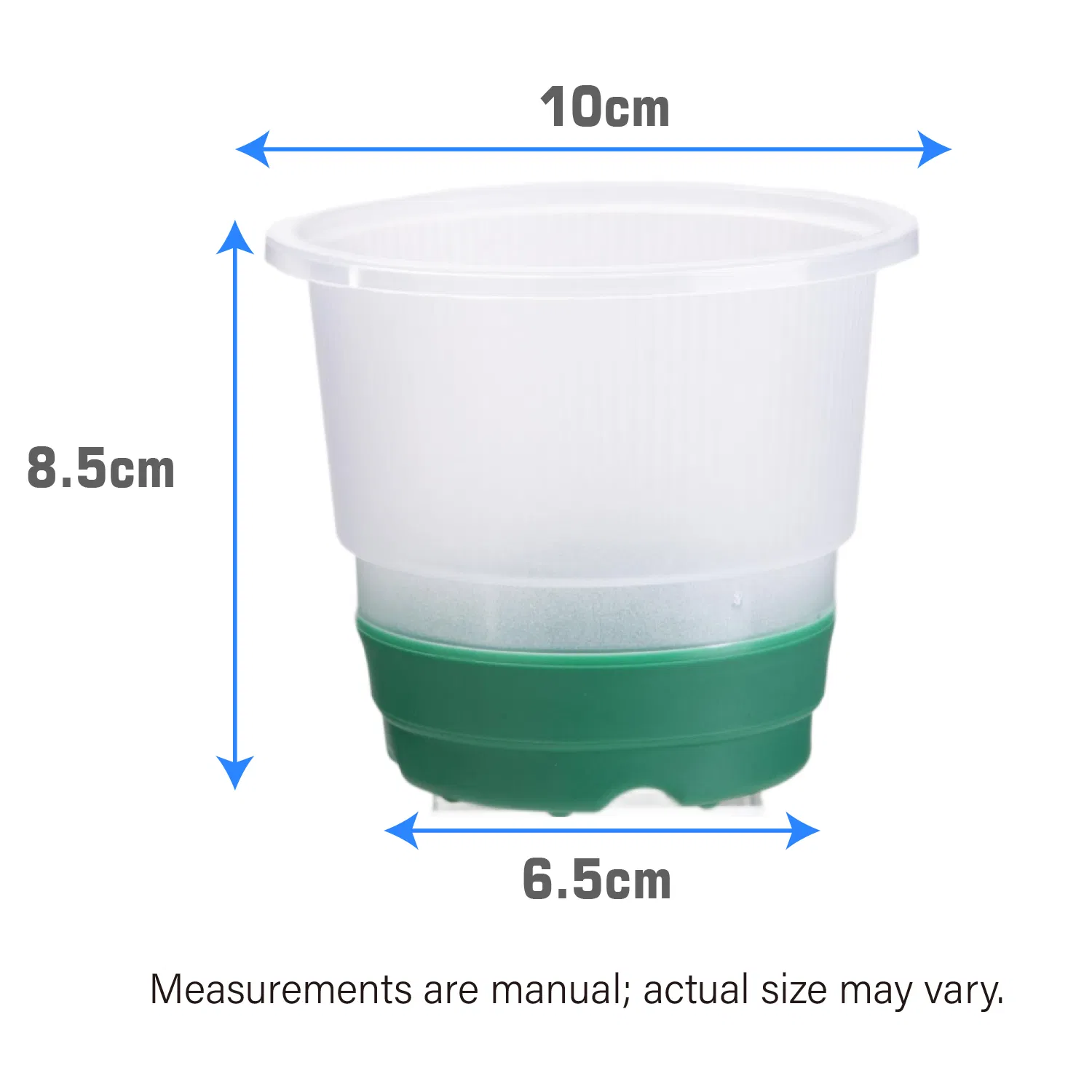 Round Thickened Nursery Pots with Dark Green Base Colorful Simple Design Durable and Reusable Plant Pots