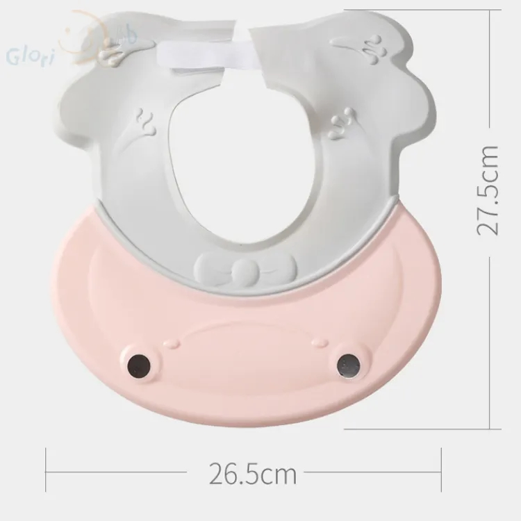 Baby Hair Washing Hat Silicone Baby Shower Cap Adjustable Bathing Hat