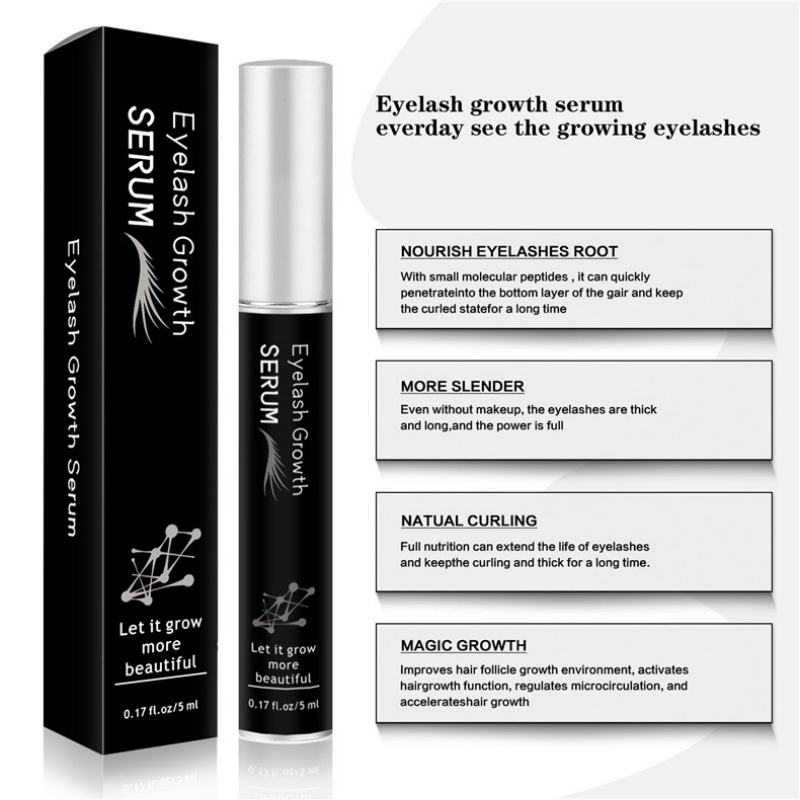 Natural Eyelash and Eyebrow Growth Serum Thick Long