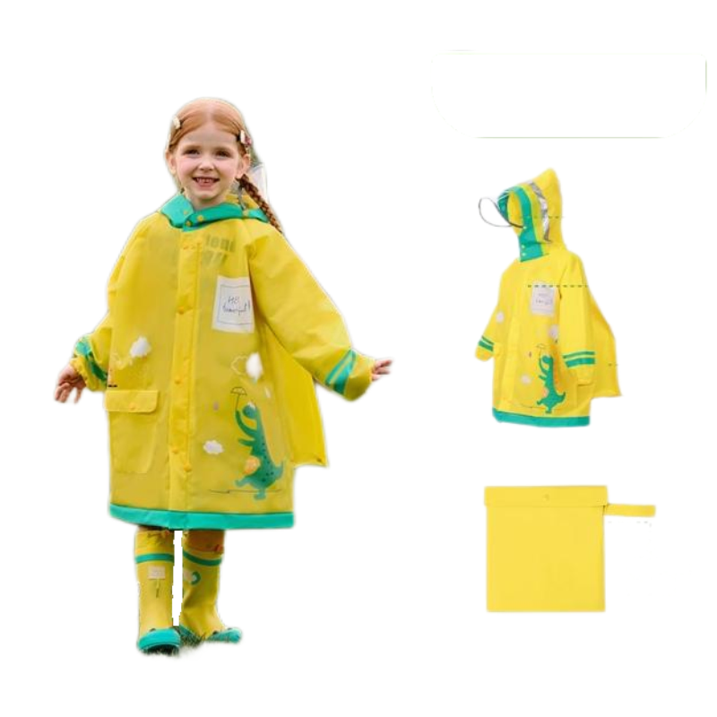 Durable Kids Rain Jacket for Fishing and Hiking in Blue