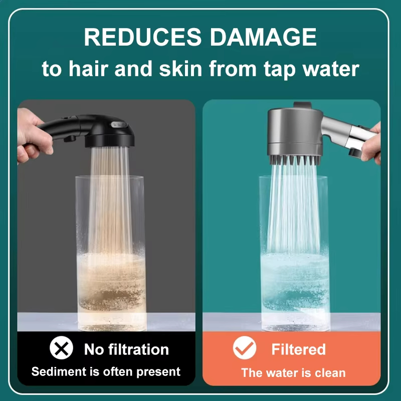 High Pressure 3-Mode with Massage Brushadjustable Spray Shower Head