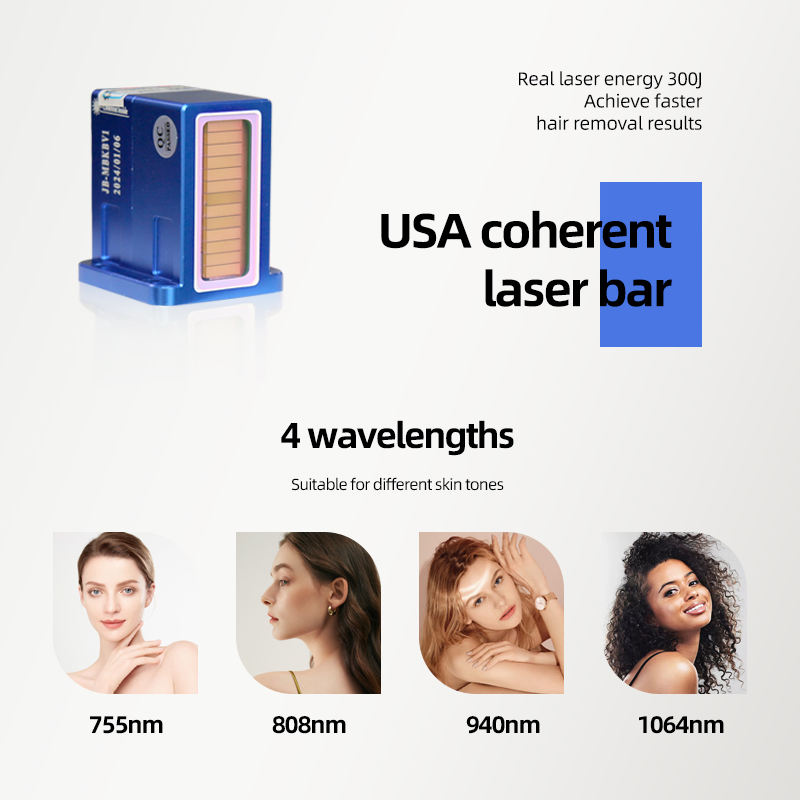 Titanium Hair Removal Machine Fosyderm 3 Waves 17 Bars Beauty Salon