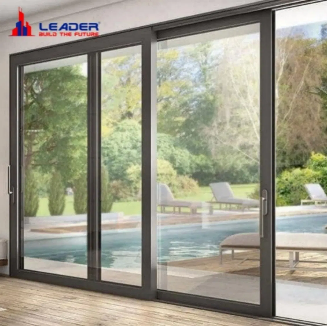 Precise Quiet Operation Sealed China Factory Direct Aluminum Sliding Door for Bedroom