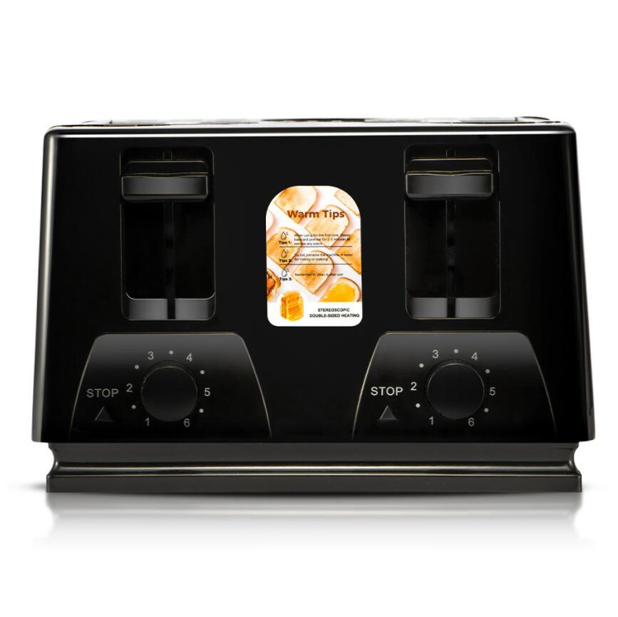 New Design 4 Slices Kitchen Electric Toaster Bread Automatic Pop-up Toaster