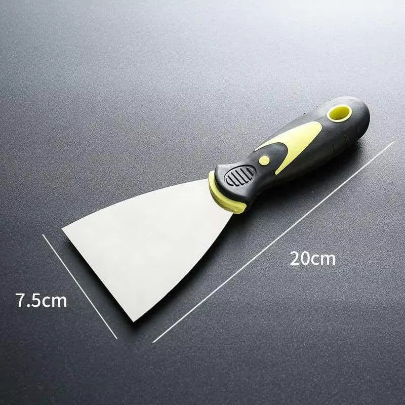Stainless Steel Blade DIY Putty Knife & Scraper with Anti-Slip Rubber Handle