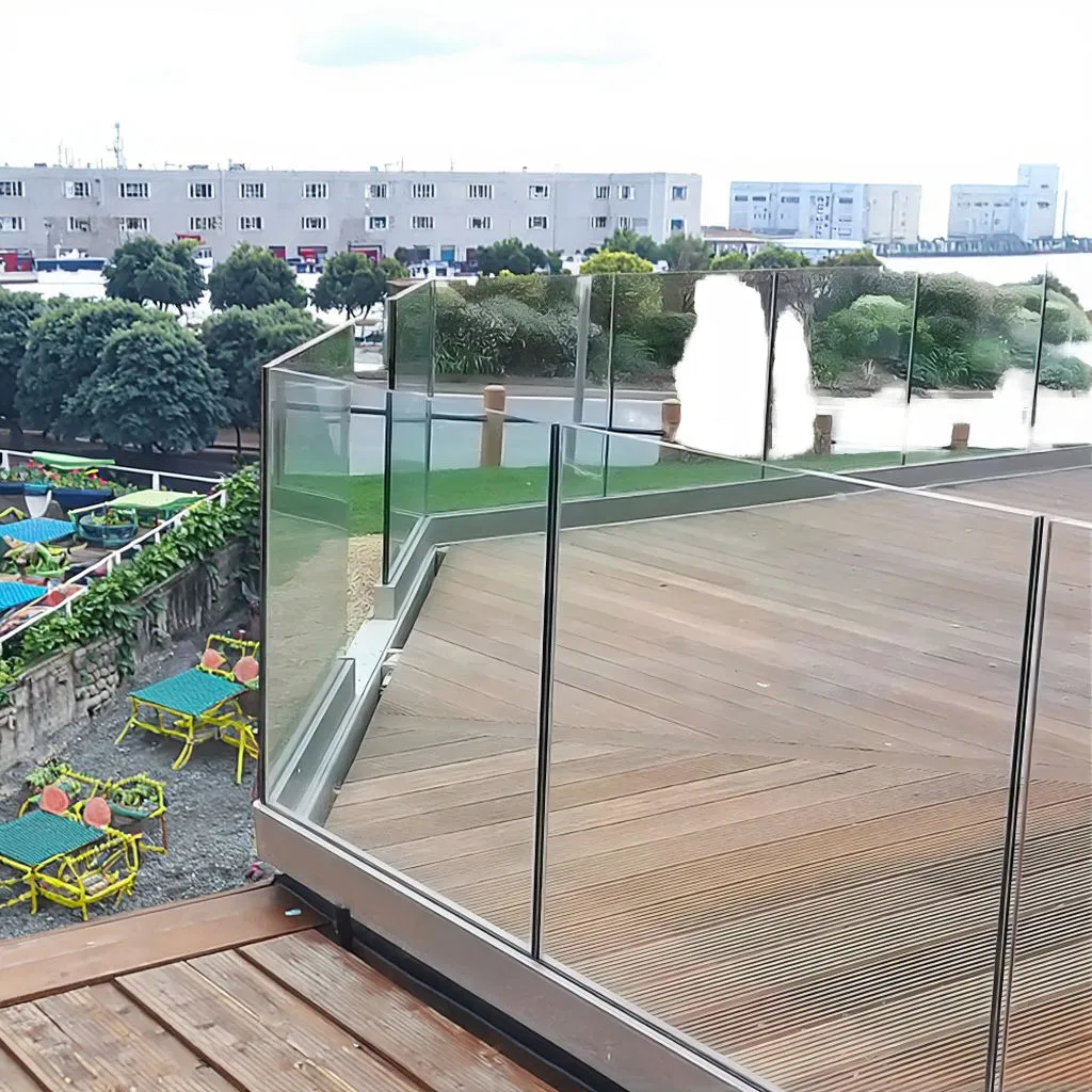 Privacy Solutions Modular Frosted Glass Railing for Gardens Hotels Malls