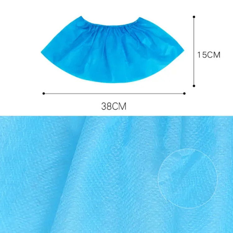 Premium Blue and Pink Disposable Nonwoven Shoe Covers 23GSM