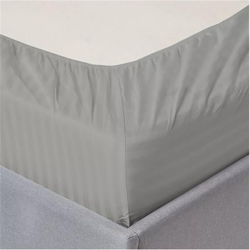Hotel Quality Satin Stripe Deep Fitted Sheet Bed Sheets Double & King Size