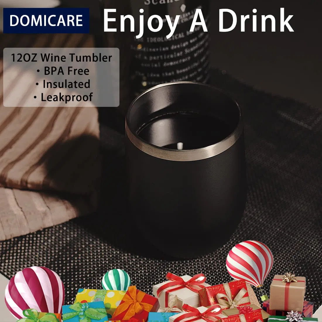 Термокружка из нержавеющей стали 12oz с крышкой