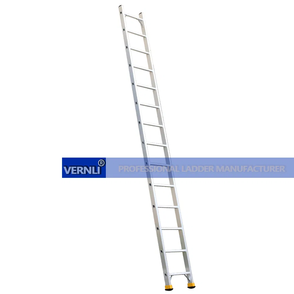 Factory Direct Sale 12FT Aluminum Single Straight Step Ladder Stair