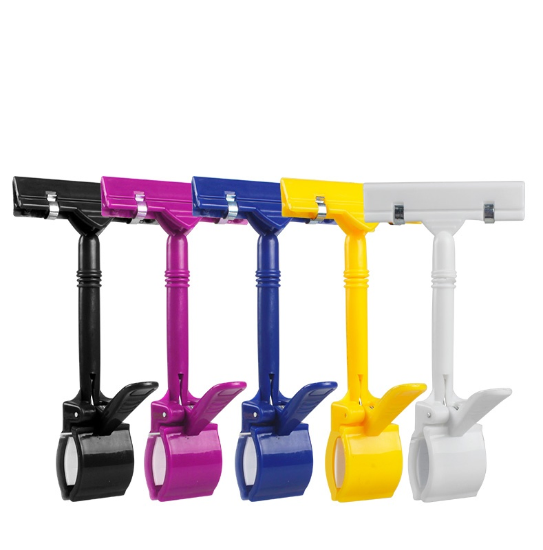 Wholesale Supermarket Colorful Advertising Clip Plastic Promotional Card Clip