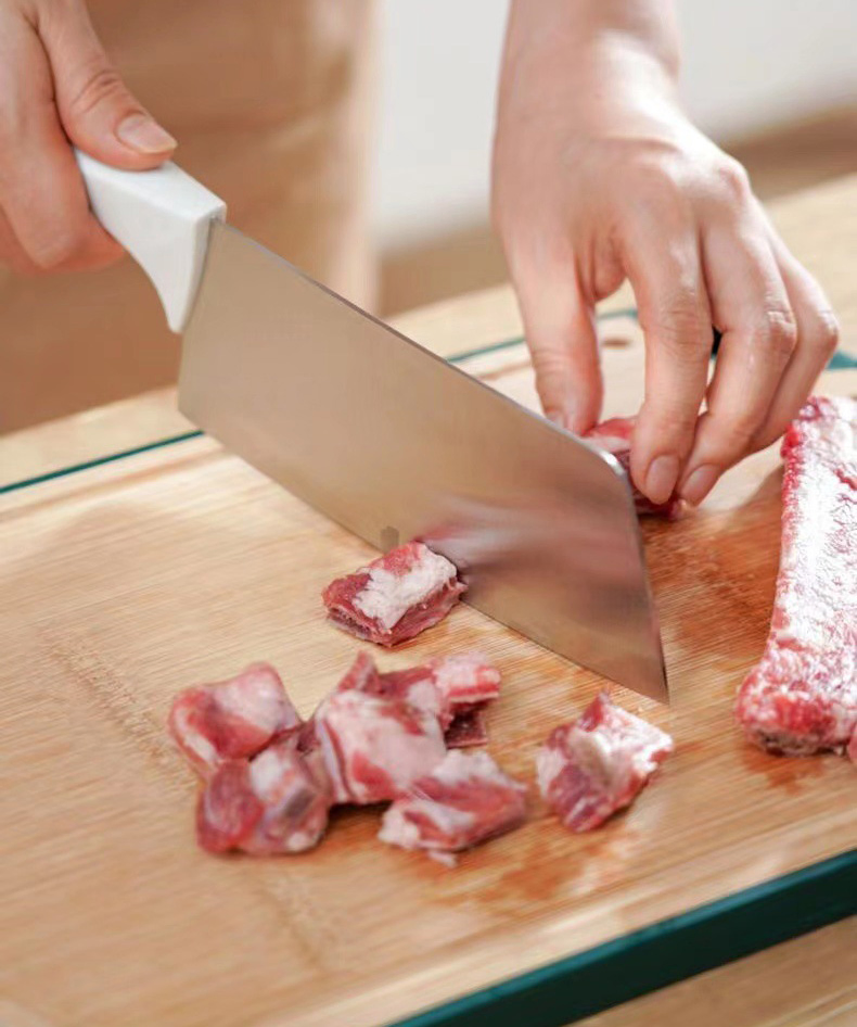 Bamboo Double Side PP Chopping Board Block Wood Antibacterial Multifunctional Cutting Board