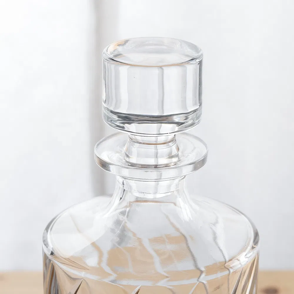 Shunstone Bulk Classic 25oz Lead Free Crystal Plain Whisky Decanter Bottle for Customized Logo