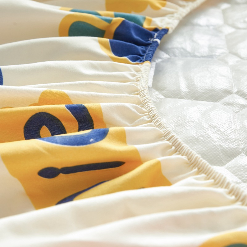 Waterproof Non-Slip Fixed Mattress Protector Fitted Sheet Padded Bed Sheet