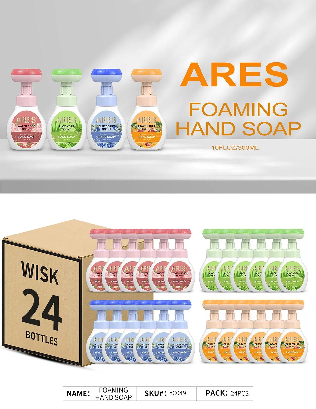 OEM Private Label 100/300/500/1000ml Foaming Hand Liquid Soap Hand Wash Hand Cleanser