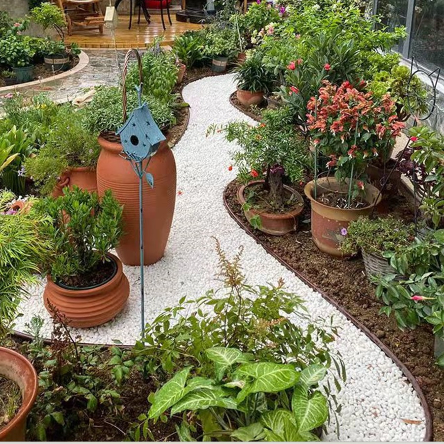 White Tumbled Natural Landscaping Pebbles for Sale