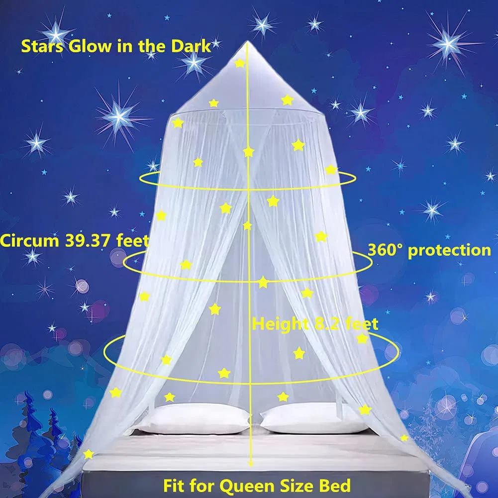 Glowing Stars Bed Canopy Bed Canopy Girls Princess Purple Bed Blue Mosquito Net