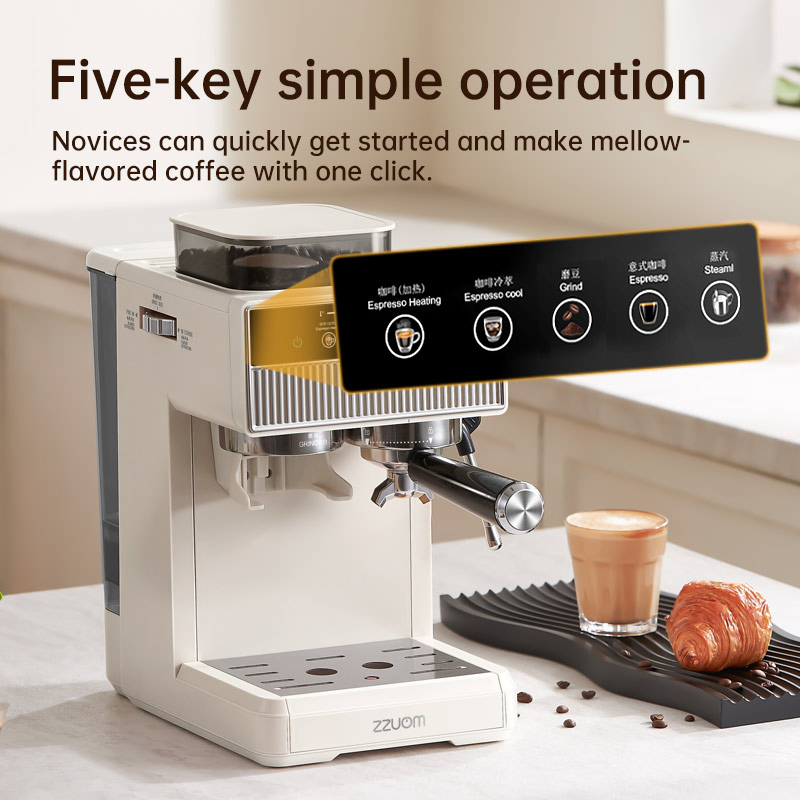 Dual Temperature Coffee Maker - 2-Min Cold Brew & 92°C Hot Espresso, Compact for Small Kitchen