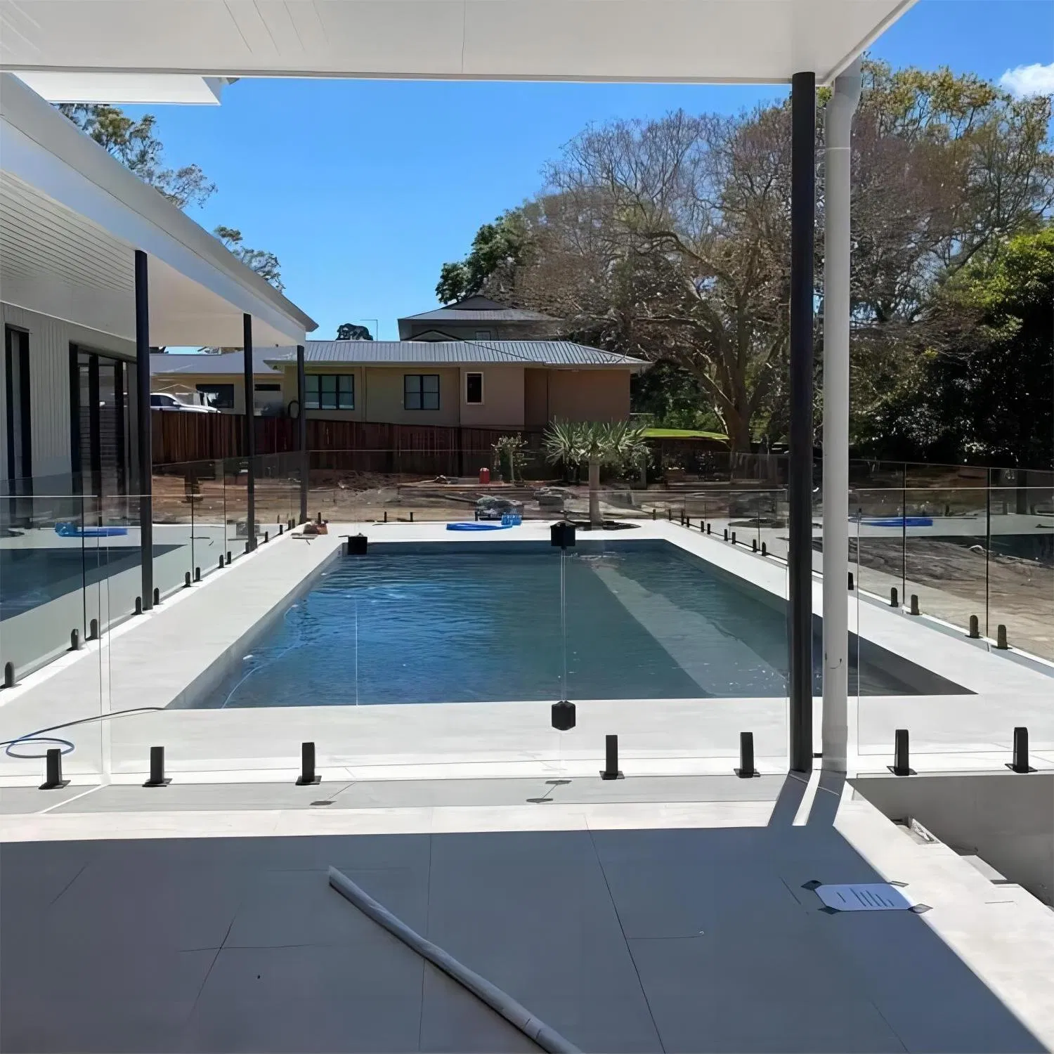 Durable Economy Hotel Swimming Pool Guardrail Glass Special 304 Material Frame