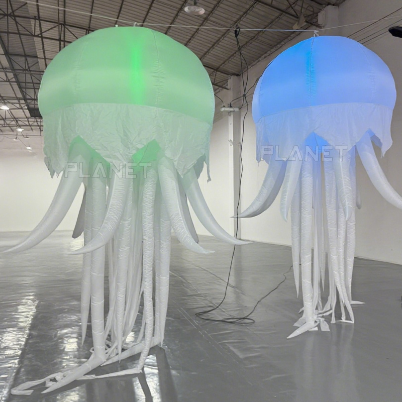Color Changing Inflatable Lighting Jellyfish Balloon for Event