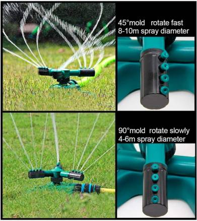 360-Degree Automatic Rotating Large Three-Fork Sprinkler