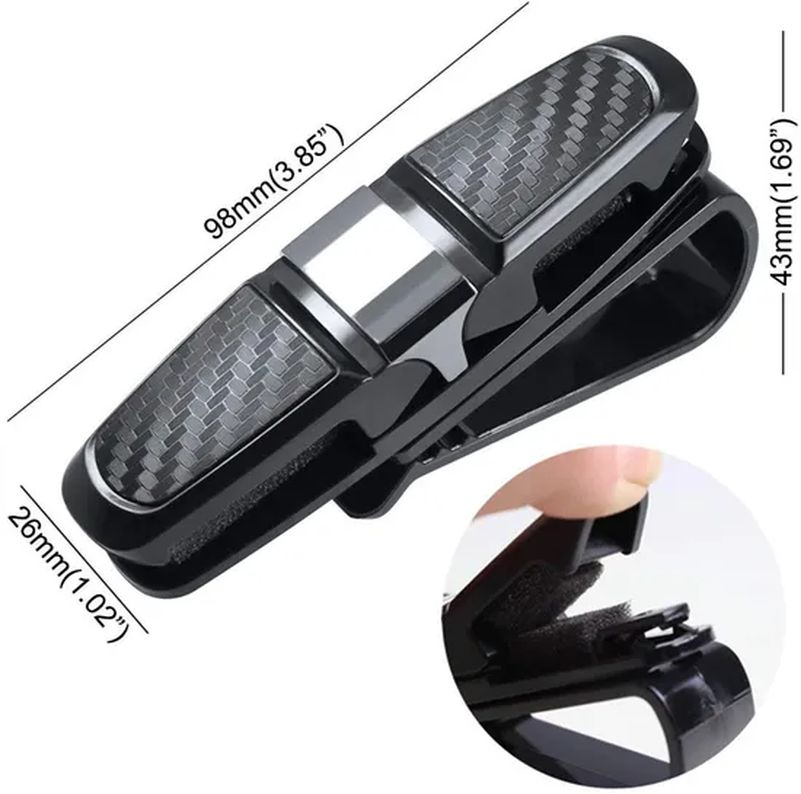 Universal Car Visor Sunglasses Holder Eyeglasses Mount with Ticket Card Clip Tg001_22
