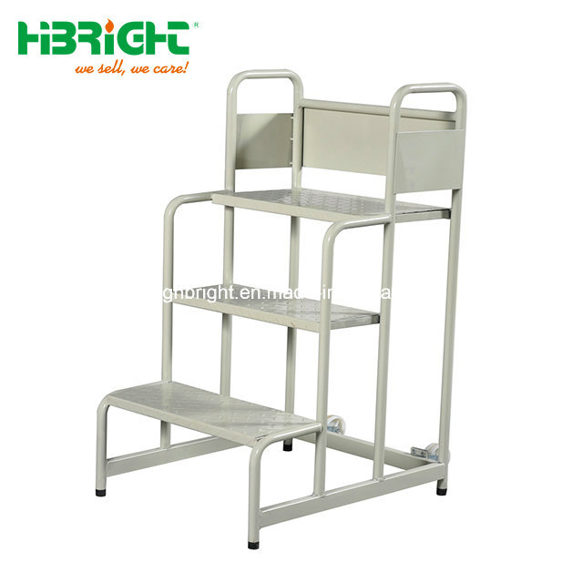 Folding Metal Step Ladder Truck with Wheels