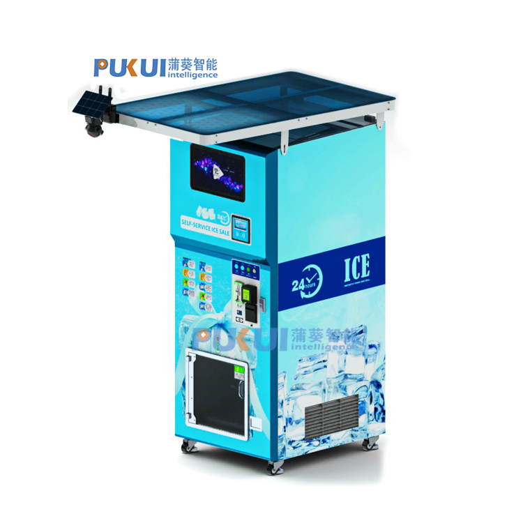 Ice Cube Making Auto Bagging Maker Machine Coin Operated Ice Vending Machines