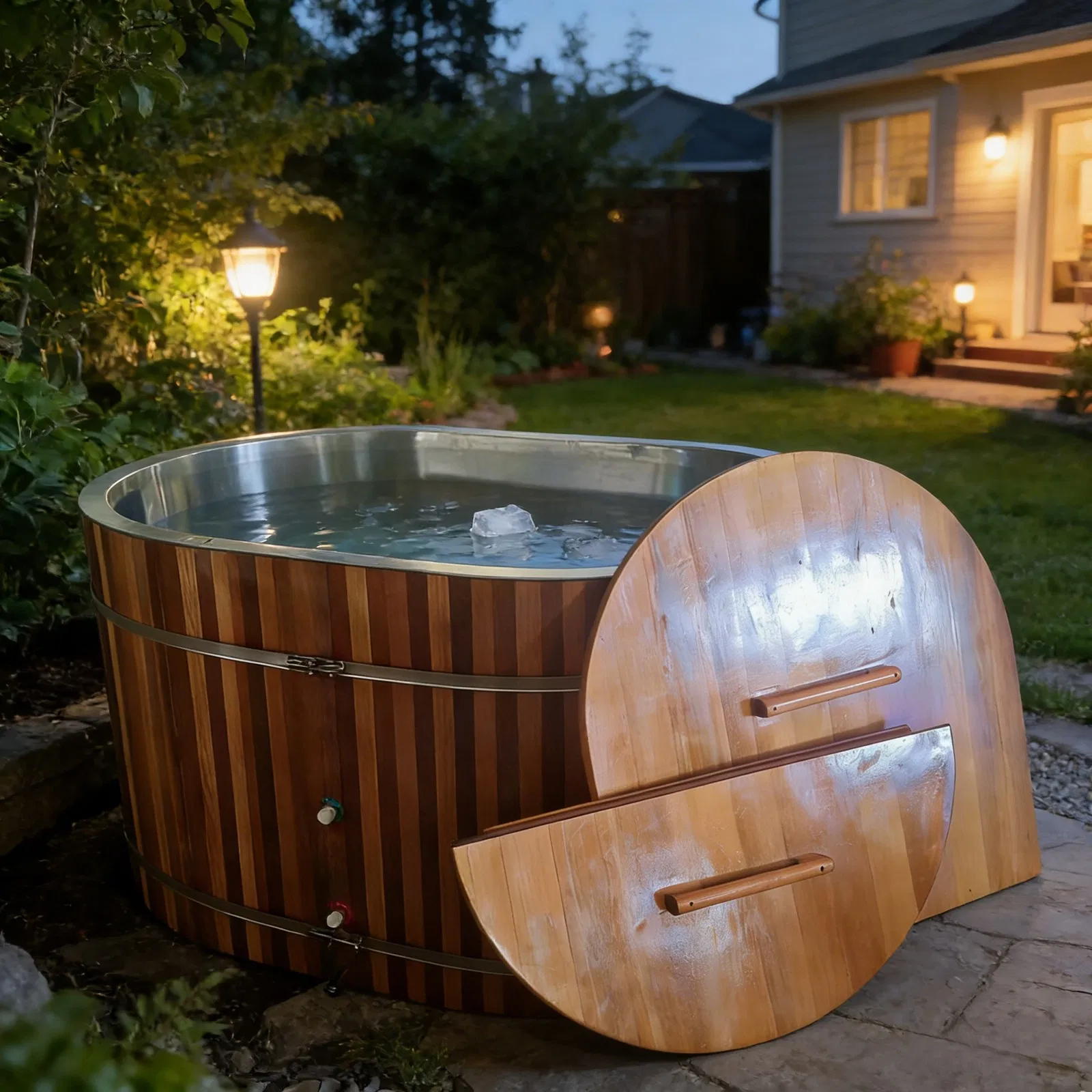 Деревянная ванна для ледяных ванн 1-2 человека с чиллером