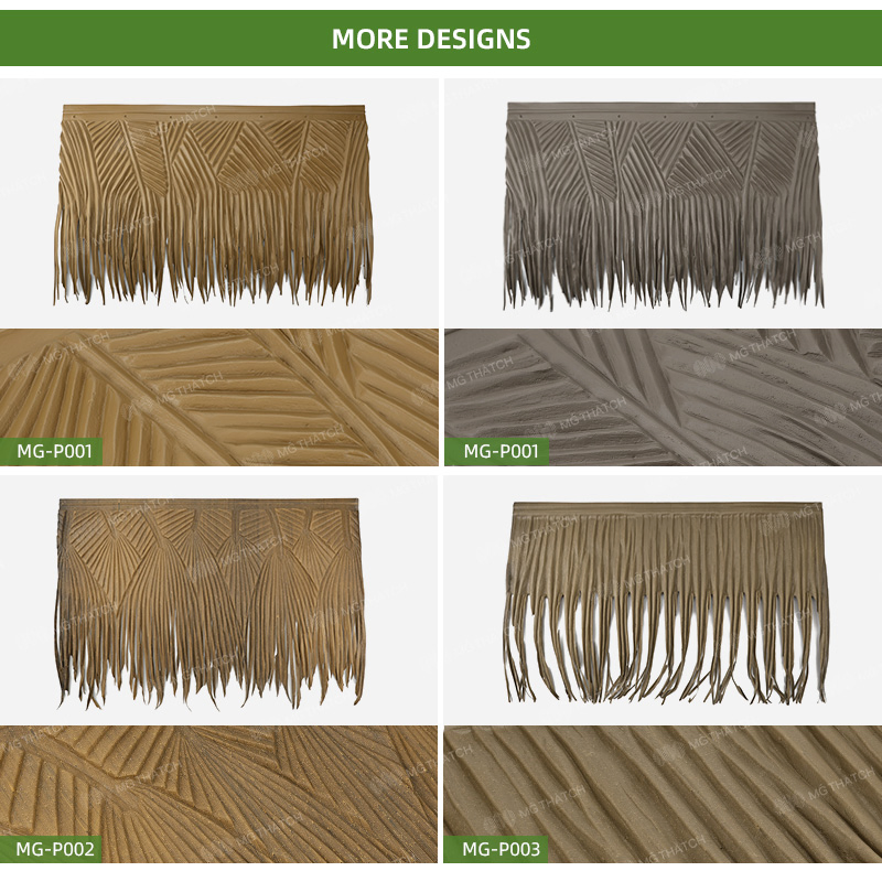 Cheap Synthetic Palapa Palm Leaf Thatch UV-Protected Palma Plastica Artificial Thatch