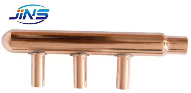 Welding Copper Manifold Header with Ball Valve Copper Pipe Fittings for Air Conditioner