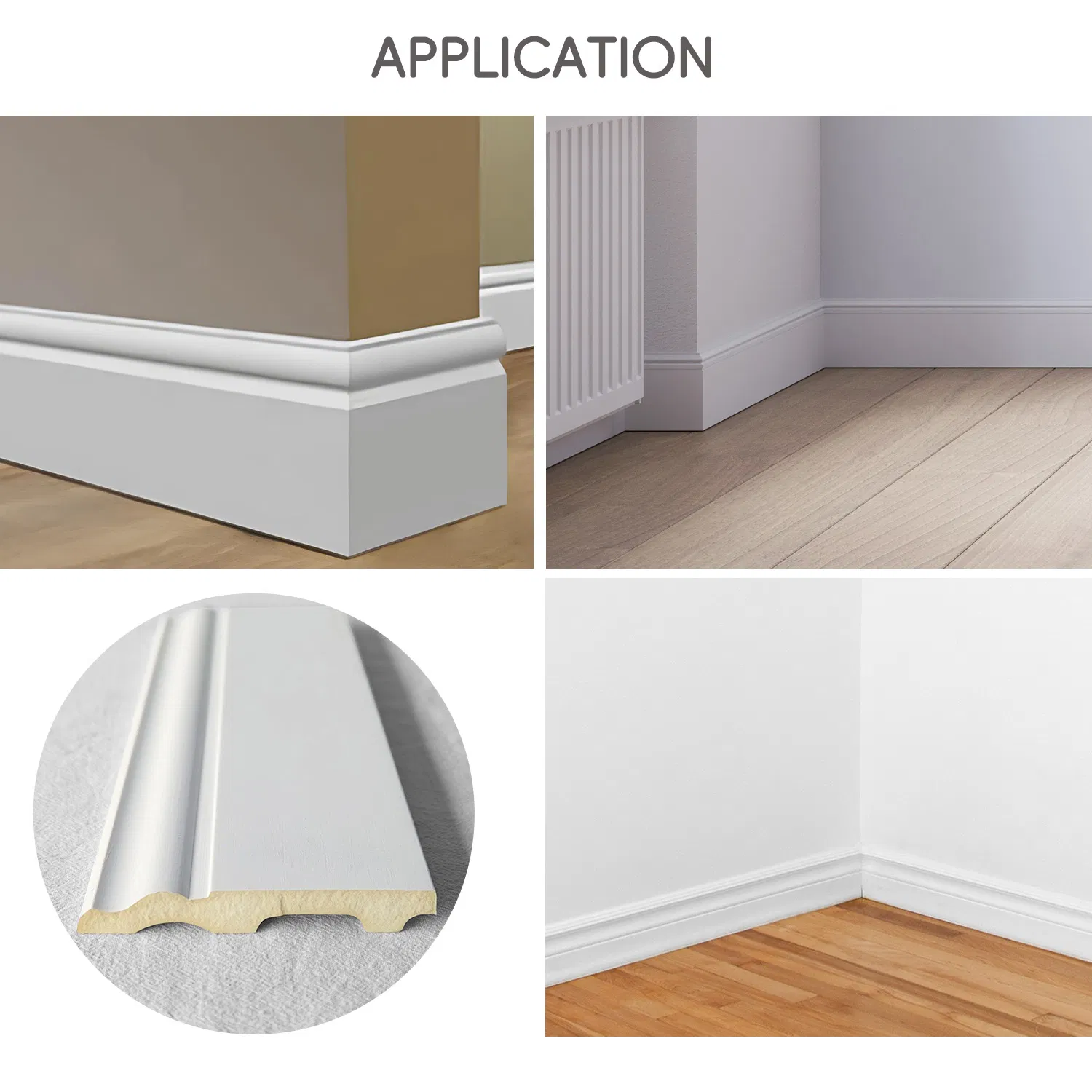 Auuan New Design Plain Baseboard Wall Baseboard Skirting Trim