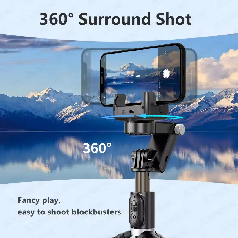 Селфи-палка с автослежением за лицом и поворотом 360°