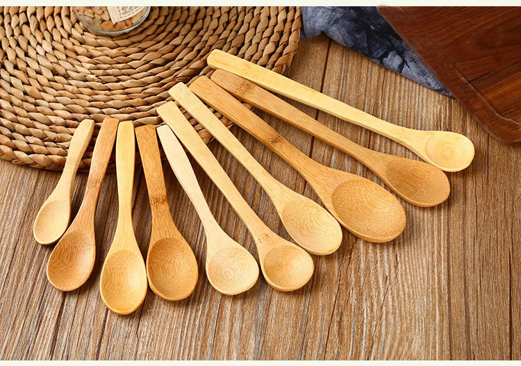 Customize 9cm Small Tea Spoon Natural Bamboo Spoon
