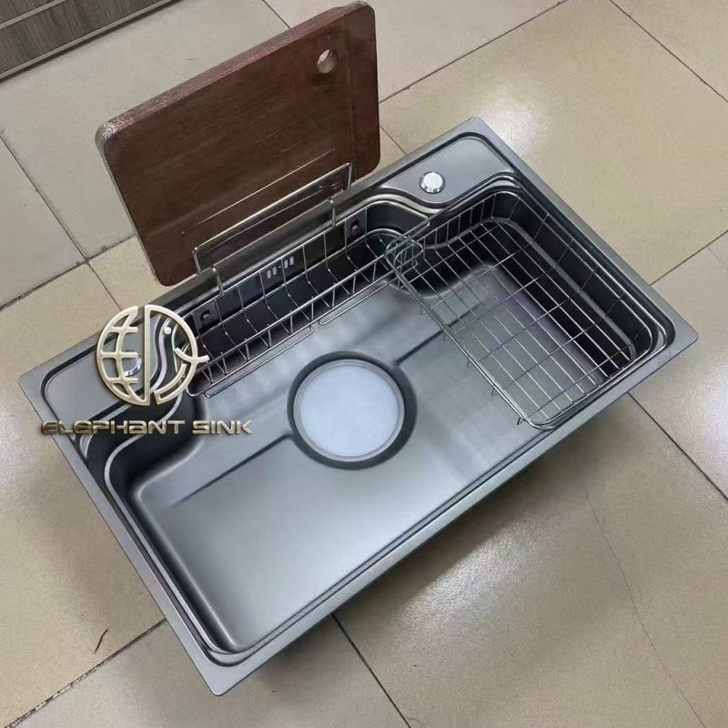 Modern Japanese Press Stainless Steel Kitchen Sink for Home Wash Vegetables