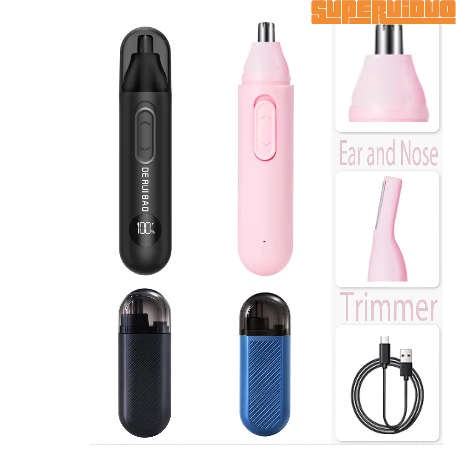 Precise Eyebrow and Facial Maintenance Ear and Nose Trimmer
