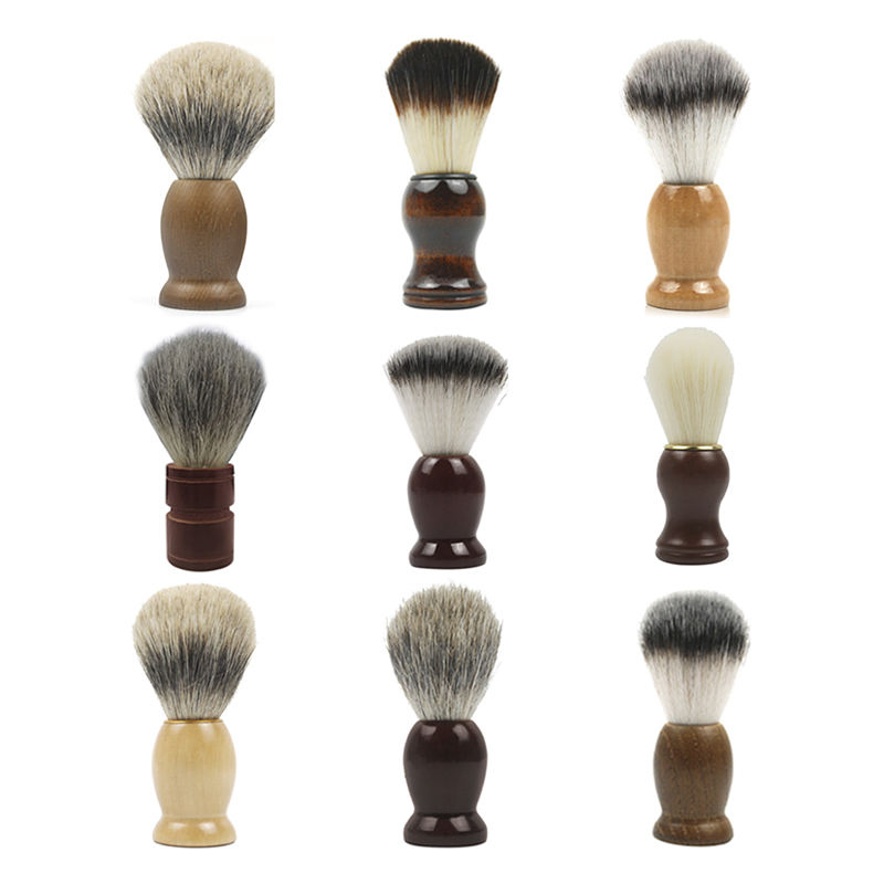 Custom Made Barber Legacy Wood Men 22mm Hair Shave Face Razor Brush Best Travel Natural Silvertip Badger Shaving Brushes for Men