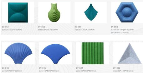 AG. Acoustic 3D Acoustic Pet Felt Polyester Fiber Soundproofing Fire Resistant Ceiling Panels