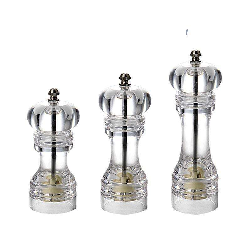 Manual Plastic Acrylic Black Pepper Grinder Restaurant Barbecue Kitchen Supplies Pepper Mill